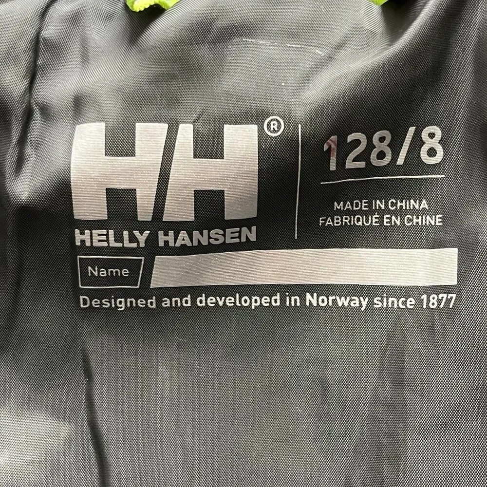 HELLY HANSEN Kids Sz 8 Traverse Jacket Waterproof Insulated Hooded Ski Snowboard